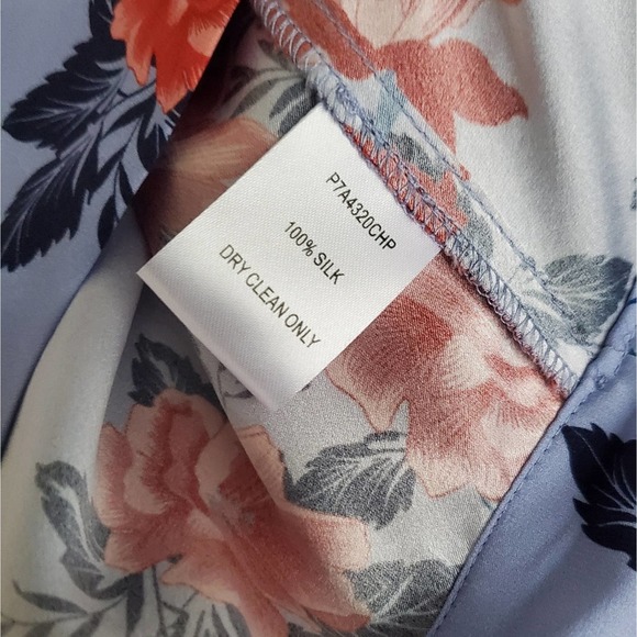 Parker Isabella Floral Bell Sleeve Silk Wrap Top - Picture 6 of 6